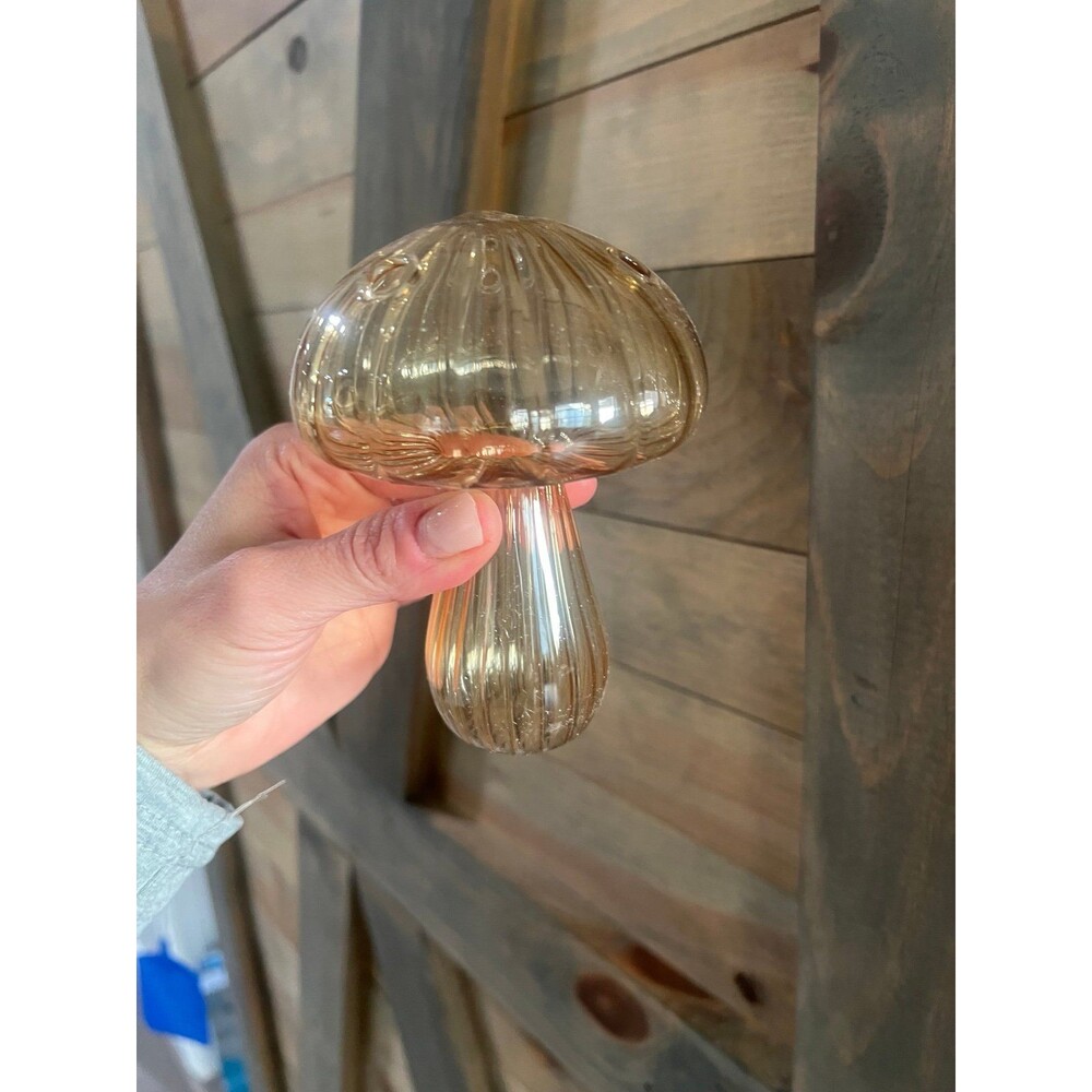 Glass Mushroom Vase for Propagating Plants Boho Hippie Decor Shrooms